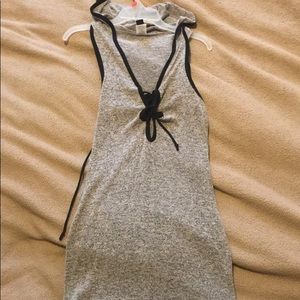 Windsor Gray Bodycon dress with hood